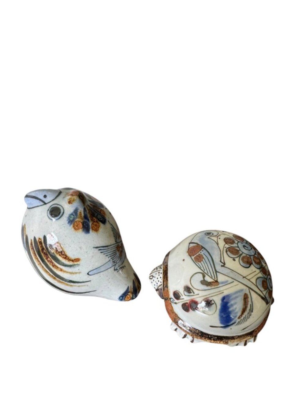 Ken Edwards Pottery Set Bird/Turtle Mini Figurines El Palomar Blue Mexico - Picture 7 of 15